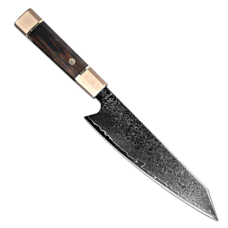 

Hot Selling Kitchen Knife Handle Damascus Knife VG10 Ebony Wood 67 Layers DAMASCUS Steel Chef Knives Stainless Steel CE / EU