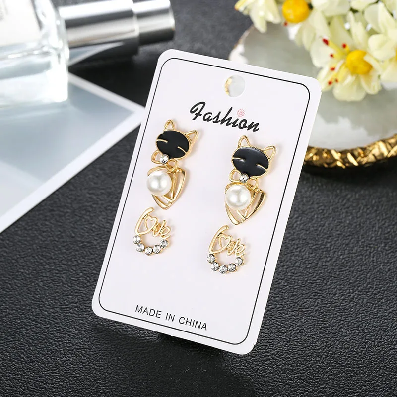 

top selling girl week small rhinestone stud earrings S925 jewelry cute earring studs set party daily, Picture shows