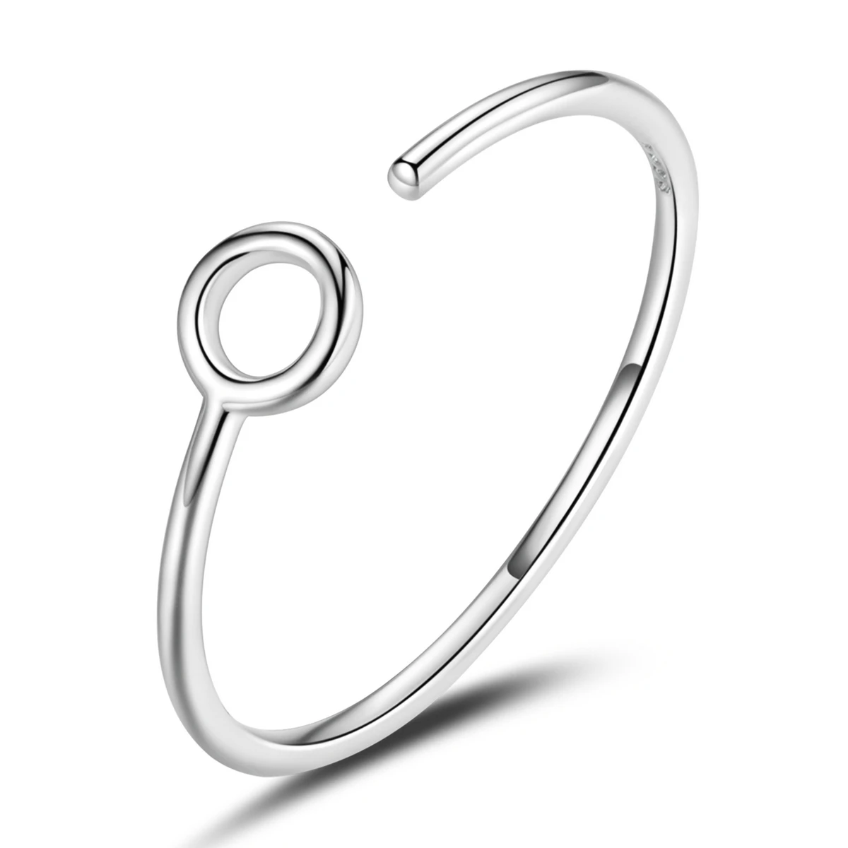 

BSR204 Good quality genuine 925 sterling silver simple circle ring