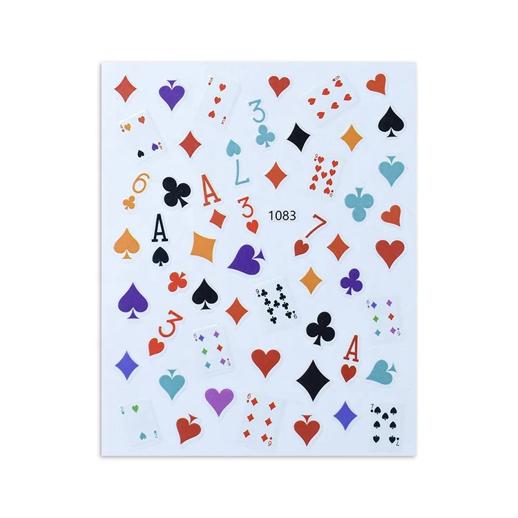 

Wholesale Nail Sticker Poker Nail Stickers for Nail Decoration