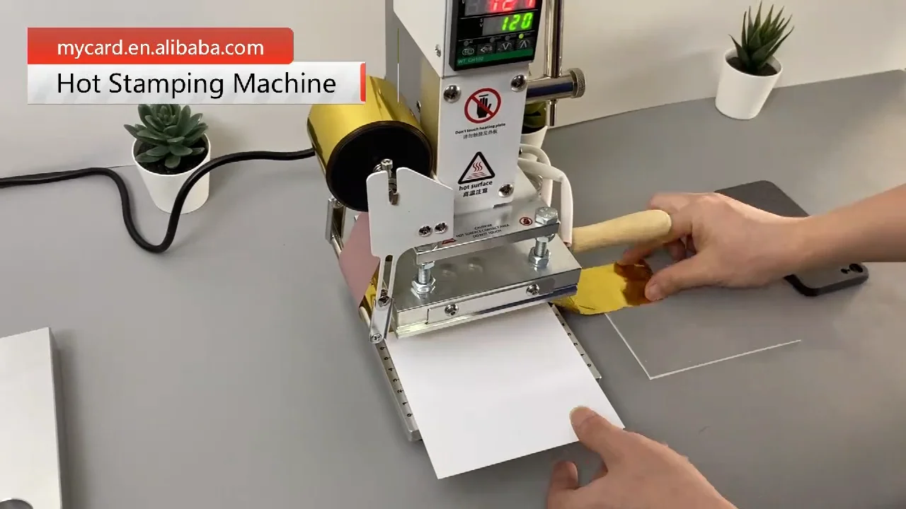 Hot Foil Stamping Logo Heat Press Pu Leather Embossing Machine For Pvc