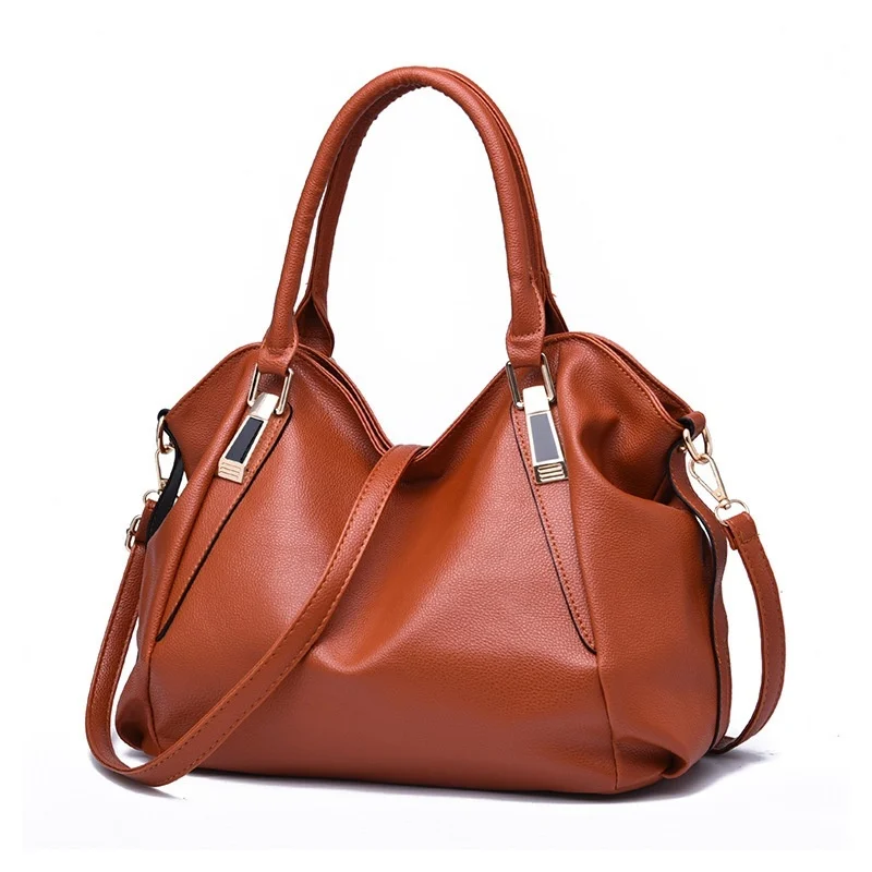 

Women PU Leather Handbag Casual Shoulder Bags Hobo Bag Satchel Tote Bag, White, burgundy, dark blue, black, brown