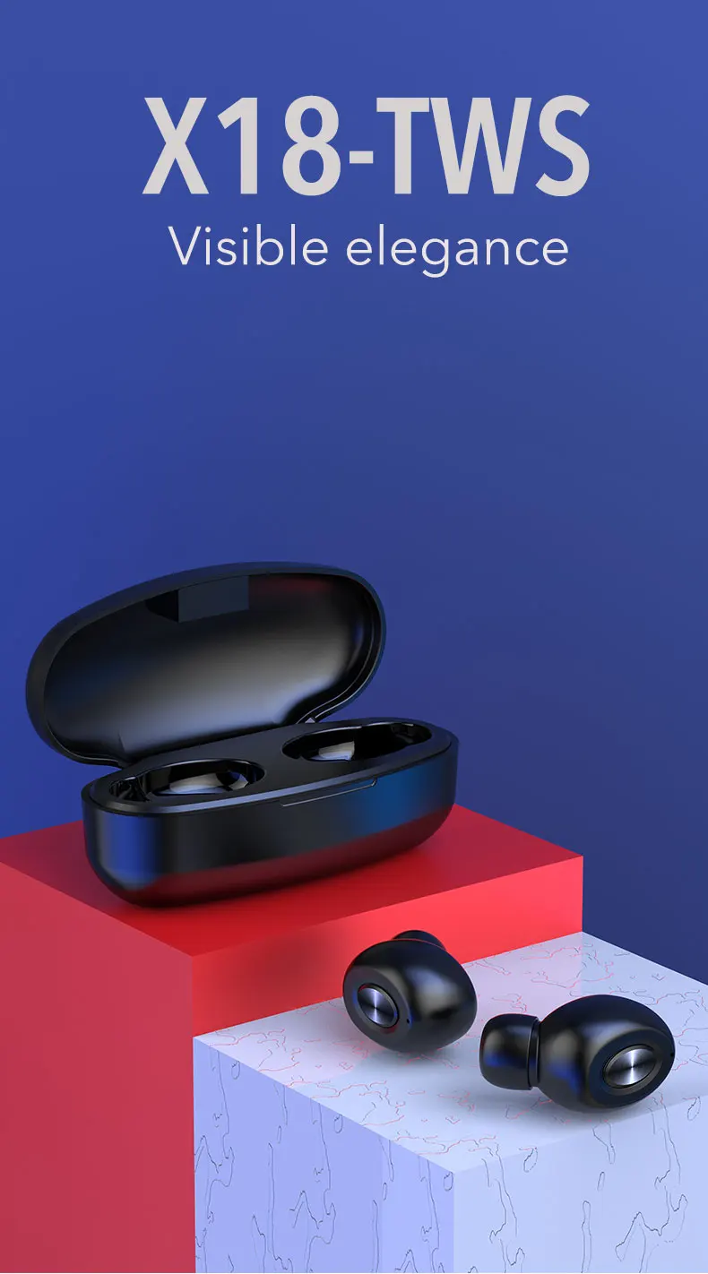 New Business Ideas Europe Earphone & Headphone 5.0 True Earbuds Wireless X18 TWS Earbud Wireless Headphone - ANKUX.COM