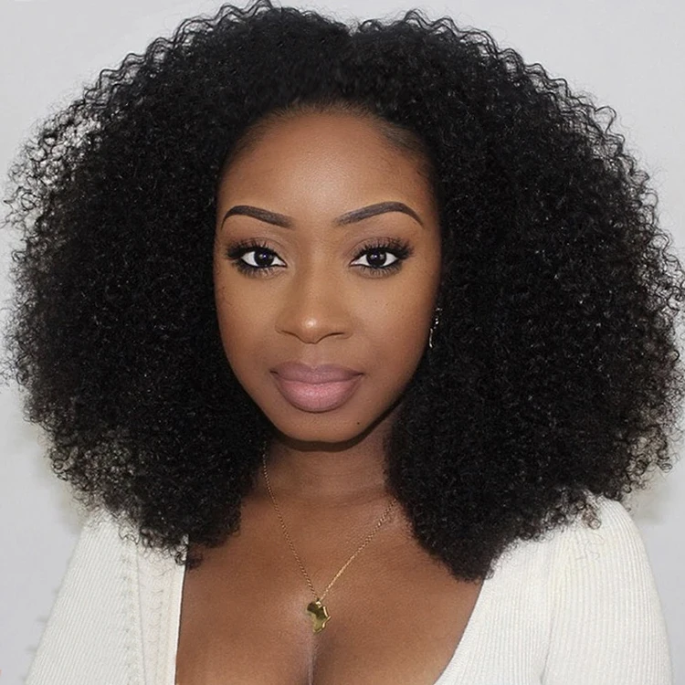 

Had Lace Wig Plucked Bleached Knots Curly Curl Frontal Wig 100% Human Hair Full Curly Wig For Black Women, Natural black