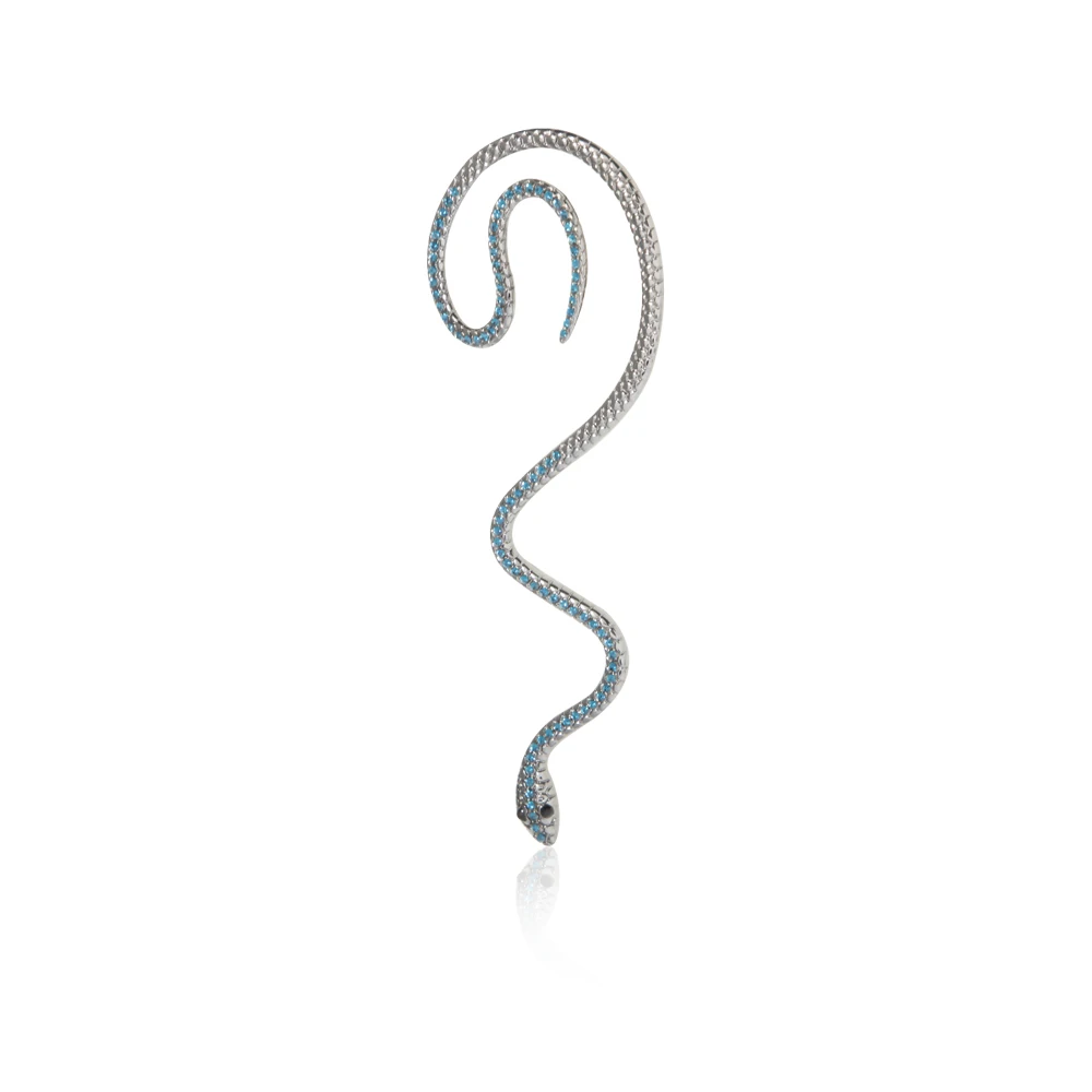 

Chinese Professional Manufacturer Statement Rhinestone Paved Snake Earring Cuff