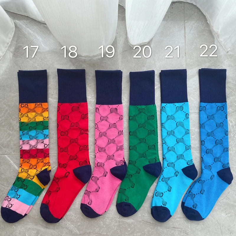 

Knit Double G Socks Women Long Knee High designer Socks, Picture shown