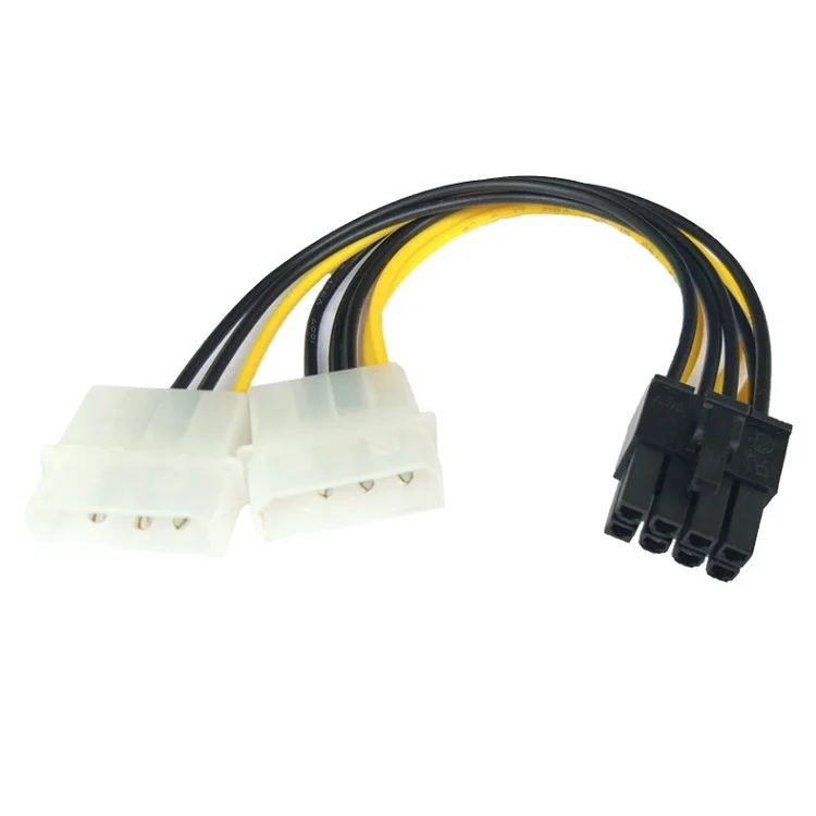 

8 Pin to Dual 4 Pin Video Card Power Cable Adapter 8Pin to 4Pin Power Cord Copper Wire