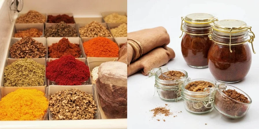 Close-up of a vibrant red chutney bowl