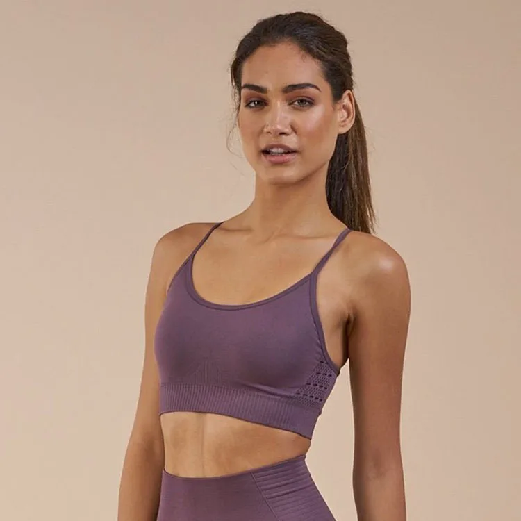 

Ready To Ship Seamless Sexy Women Top Fitness Sports Bra, Customized color