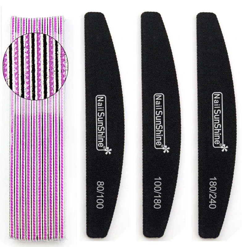 

High Quality Wholesales Manicure Care Black EVA Half Moon Nail File Suppliers, Black...etc(can be customized color)