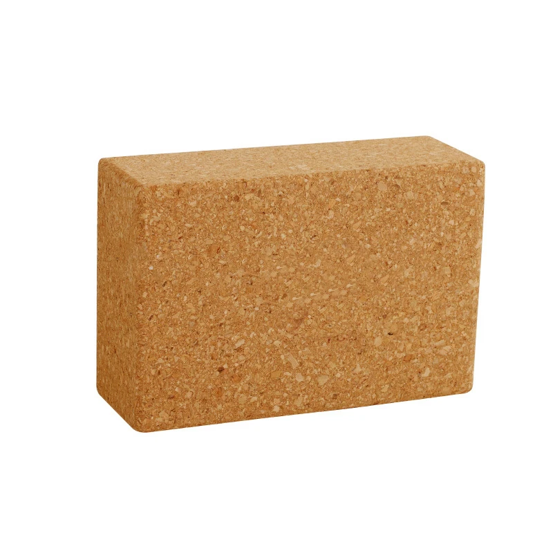 

Real Custom Logo Moisture Resistant Density Friendly Cork Yoga Block, Wood natural