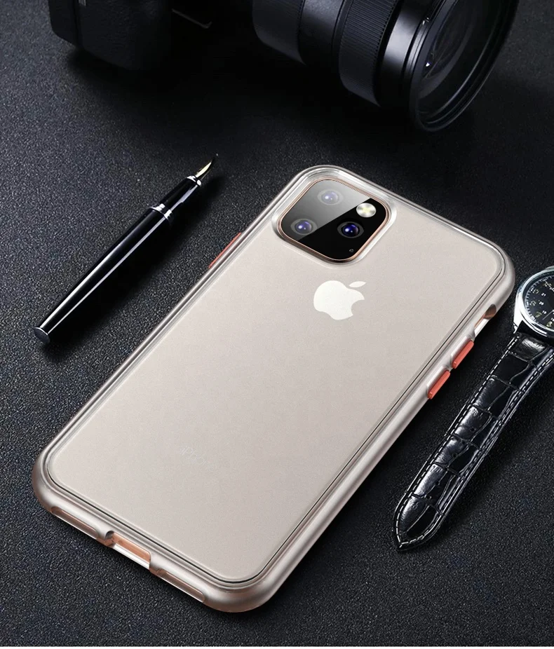 

For iPhone 11 Mobile Phone Case TPU PC Hybrid Clear Transparent Cell Phone Back Cover for iPhone 11 Pro