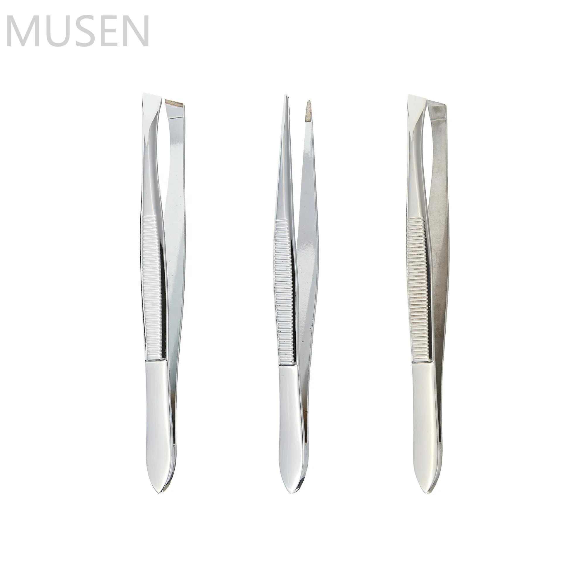 

Hot Sale high quality stainless steel silver eyebrow tweezers