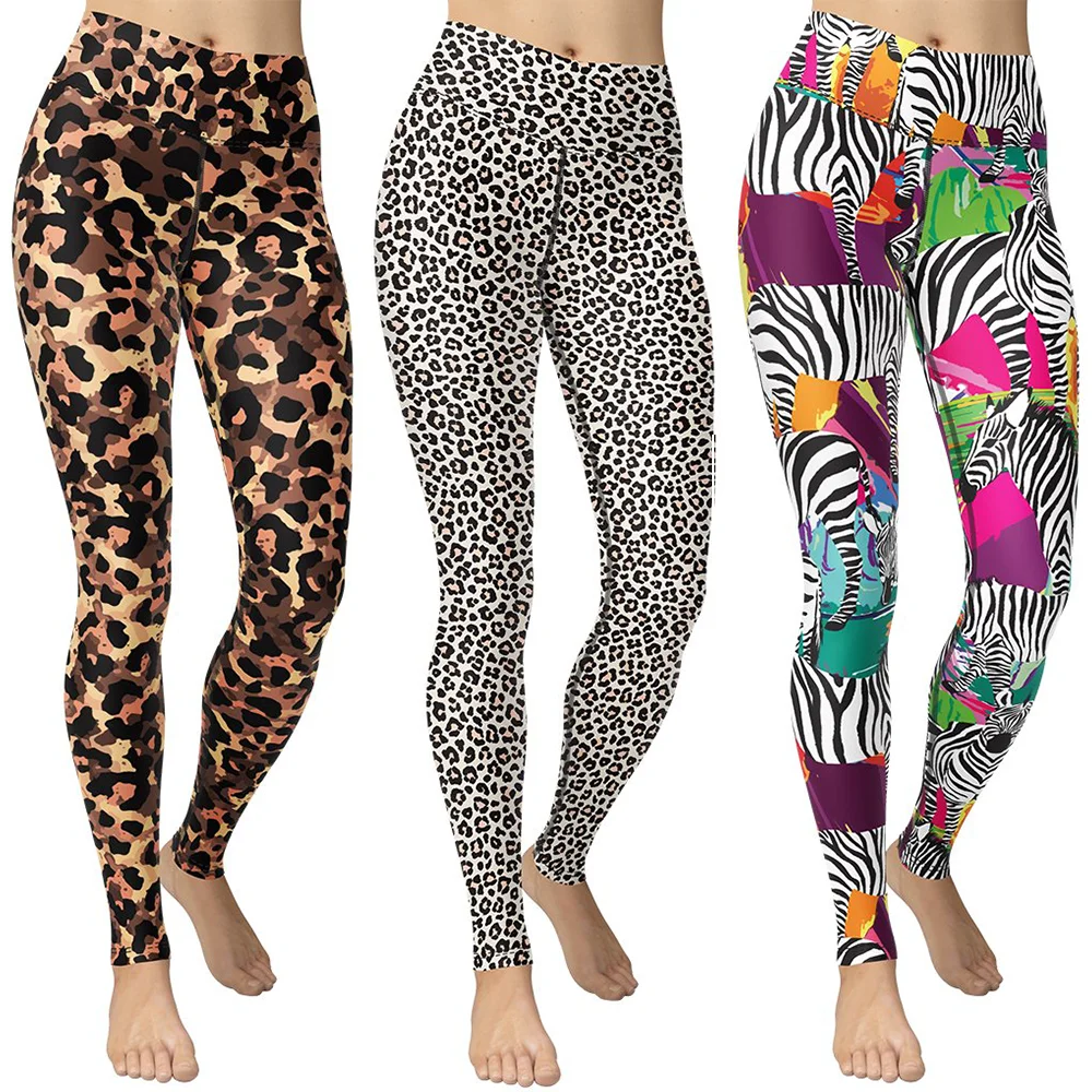 

Women High Waist Leggings For Fitness Gym Clothing Women's Sexy Peach Hip Sports Pants Leopard Legging Animal Sportswear