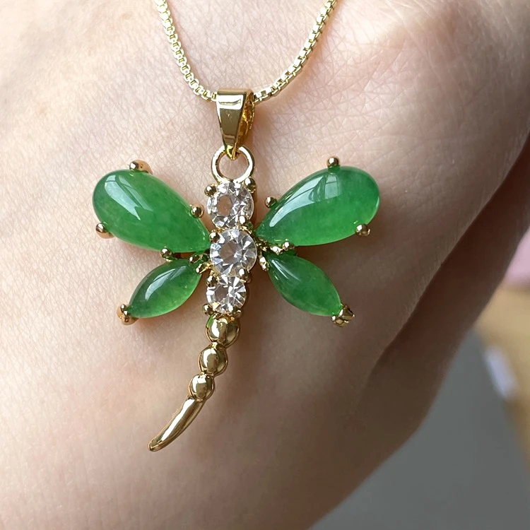 

dragonfly Pendant Wholesale Customize Personalized jade pendnant Necklace Jewelry with factory price