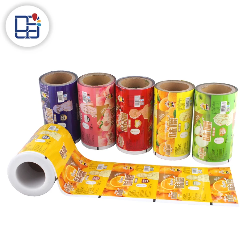 
OEM Laminated Food Grade Mylar Plastic Packaging Film Roll For Snack Jelly Bag 