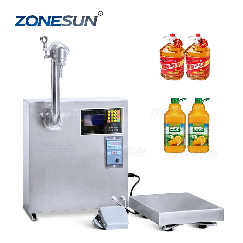 

ZONESUN ZS-GPW1 Semi Automatic Single Head Gear Pump Large Flow Thick Liquid Quantitative Weighing Filling Machine