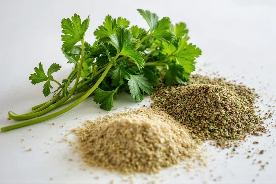 Oven drying parsley