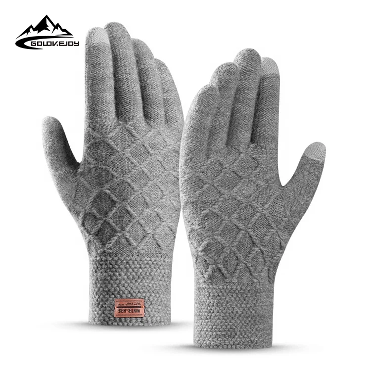 

GOLOVEJOY DZ19 Funny Winter Glove Unisex Warmer Magic Knitted Acrylic Winter Glove Cycling Knitting Gloves Mens, Has 3 colors