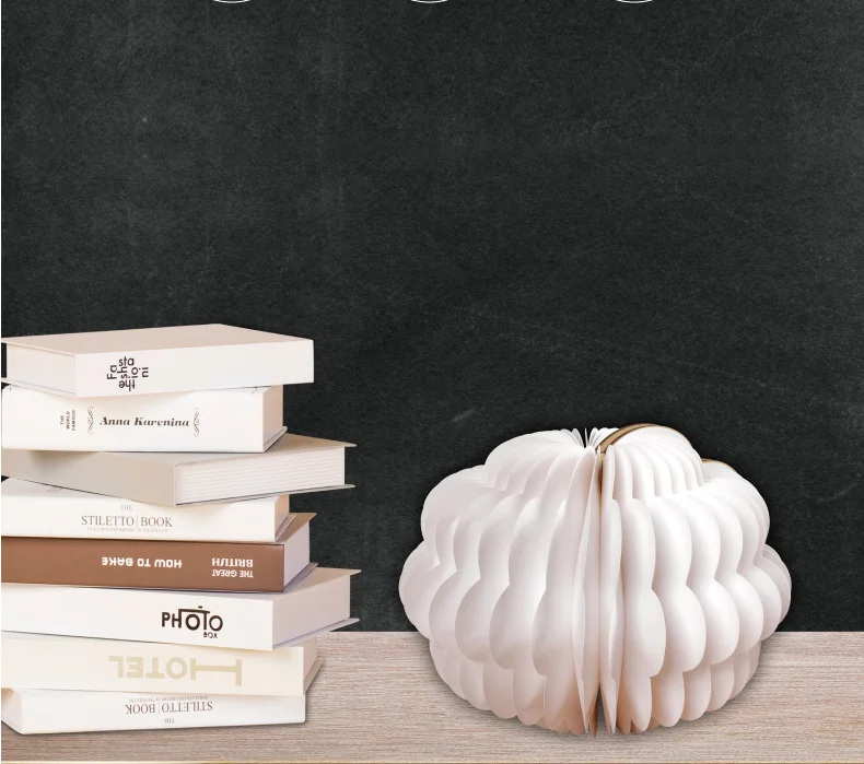 Wood Cover Usb Rechargeable Indoor Portable Folding LED Night Lamp Reading Table Book Lights