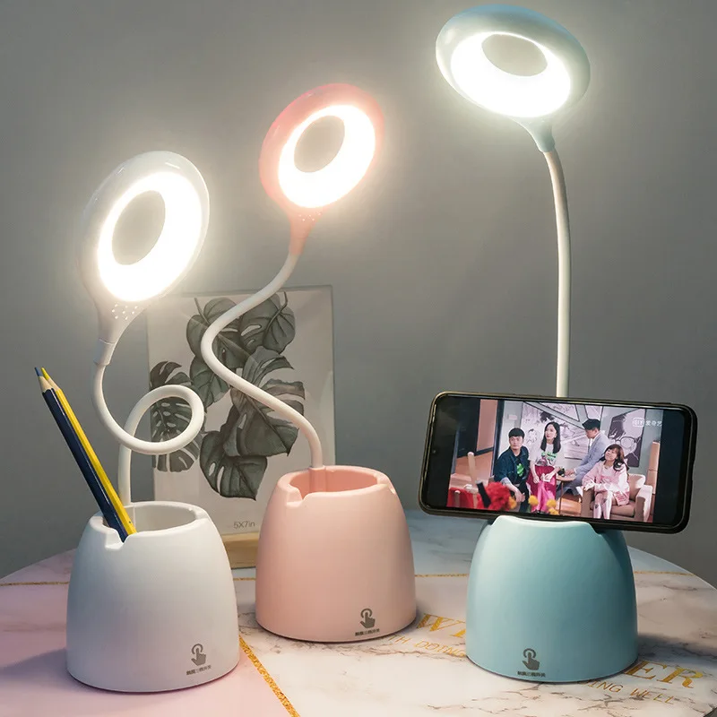 

Multi-function Usb charge LED Night Light 3 Steps Touch Dimming Desk Light Eye Protection reading table lamp