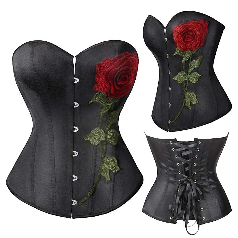 Women's Retro Shapewear Top Push up Waist Trainer Corset for Valentine's Day