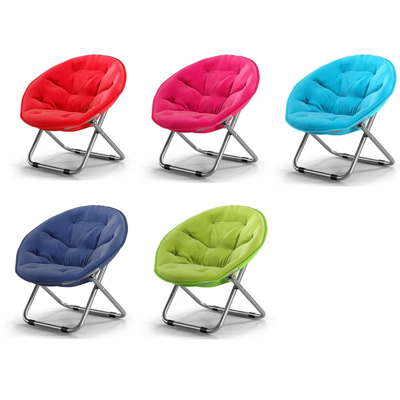 Colorful Aluminum Saucer Moon Chair For Indoor Outdoor Leisure Time