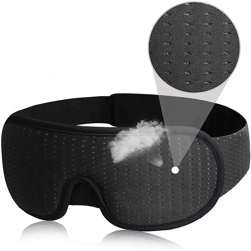 

Custom travel light blocking lash extension sports breathable mesh 3D memory foam sleep eye mask