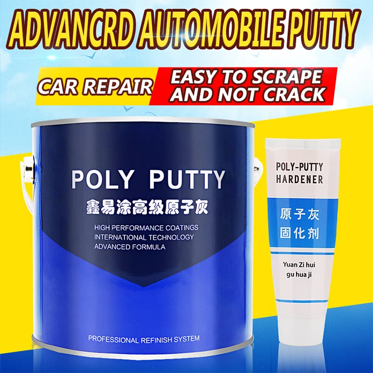 
car body filler automotive blade coating repair fast drying poly putty 