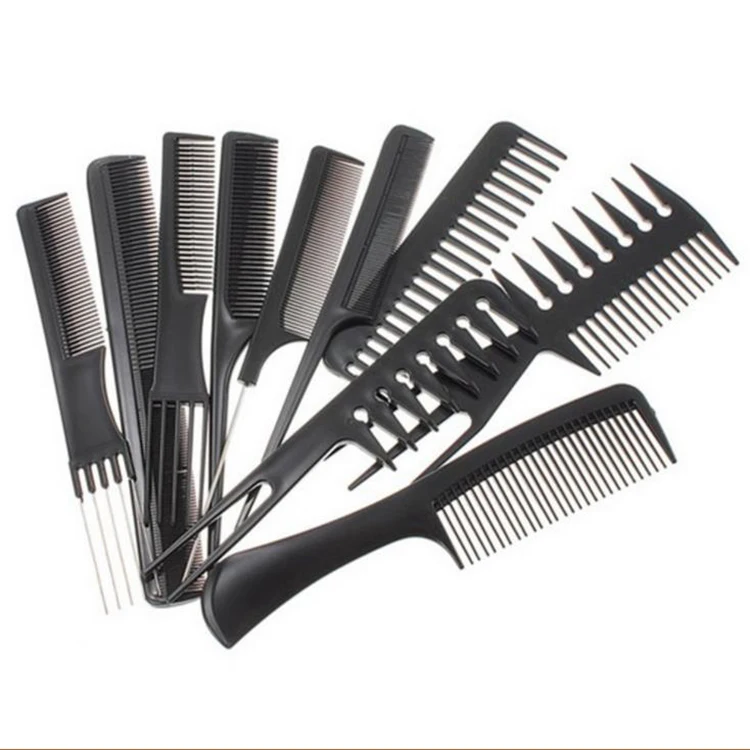 

High quality comb beard set for mens set classic mens hairstyling comb comb plastic material for home salon hairdressing, Black