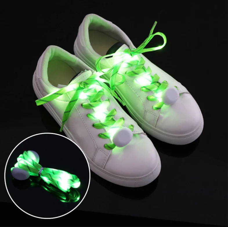 

LED Luminous Shoelaces Battery Powered No Tie Lazy Glow Shoe Strings Round Flash Light Sport Shoe Laces Party Decor