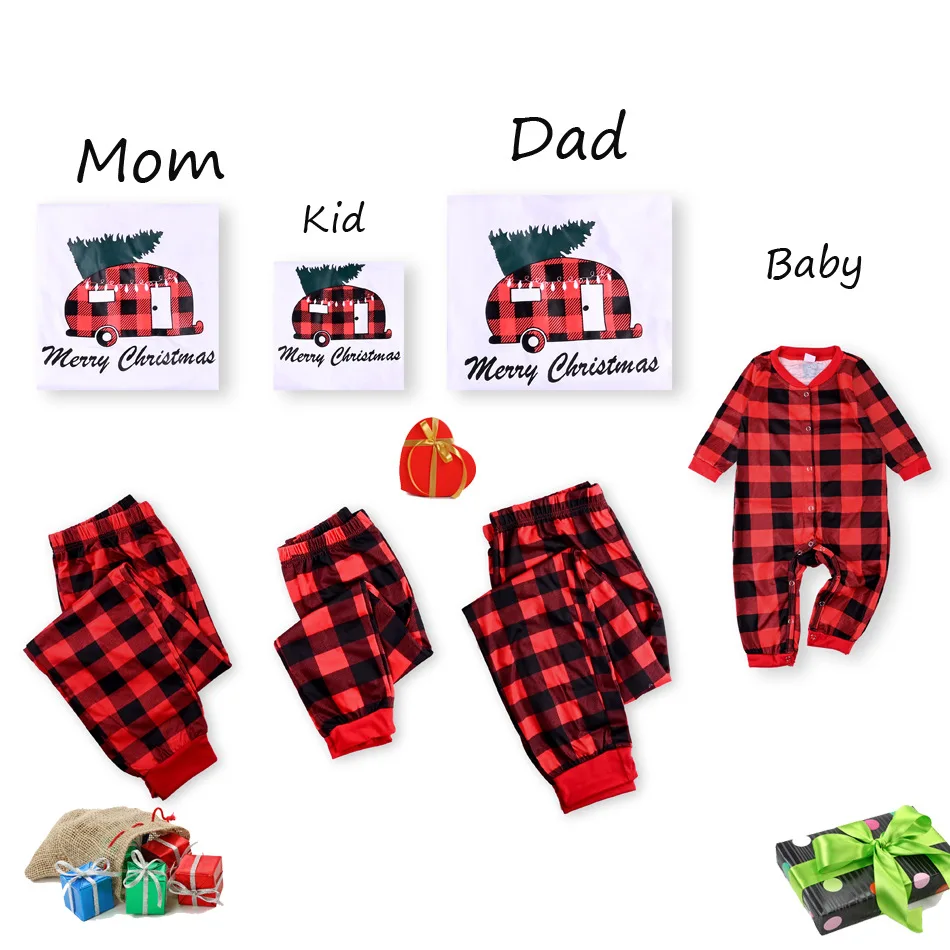 

Family Matching Sets Toddler Plaid Pajama Girls Plain Super September Adult Women Kids Christmas Pajamas Set, 8 colors