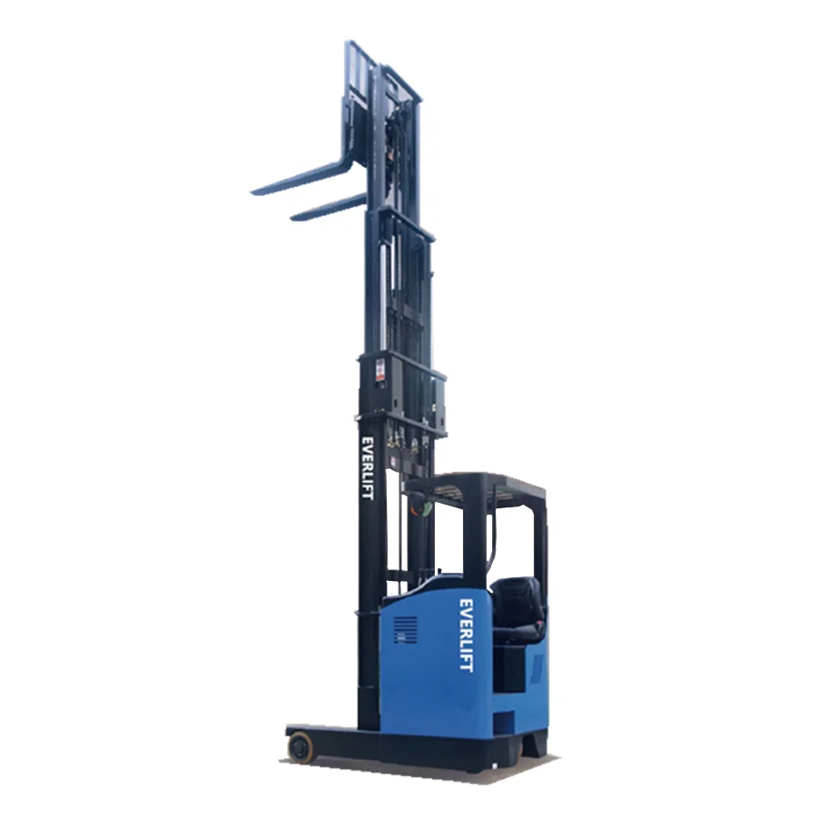 

Reach Forklift 1ton 1.5ton 2ton 2.5ton Capacity Max12 m Lifting Height Electric Reach Truck Forklift With Side Shifter Function