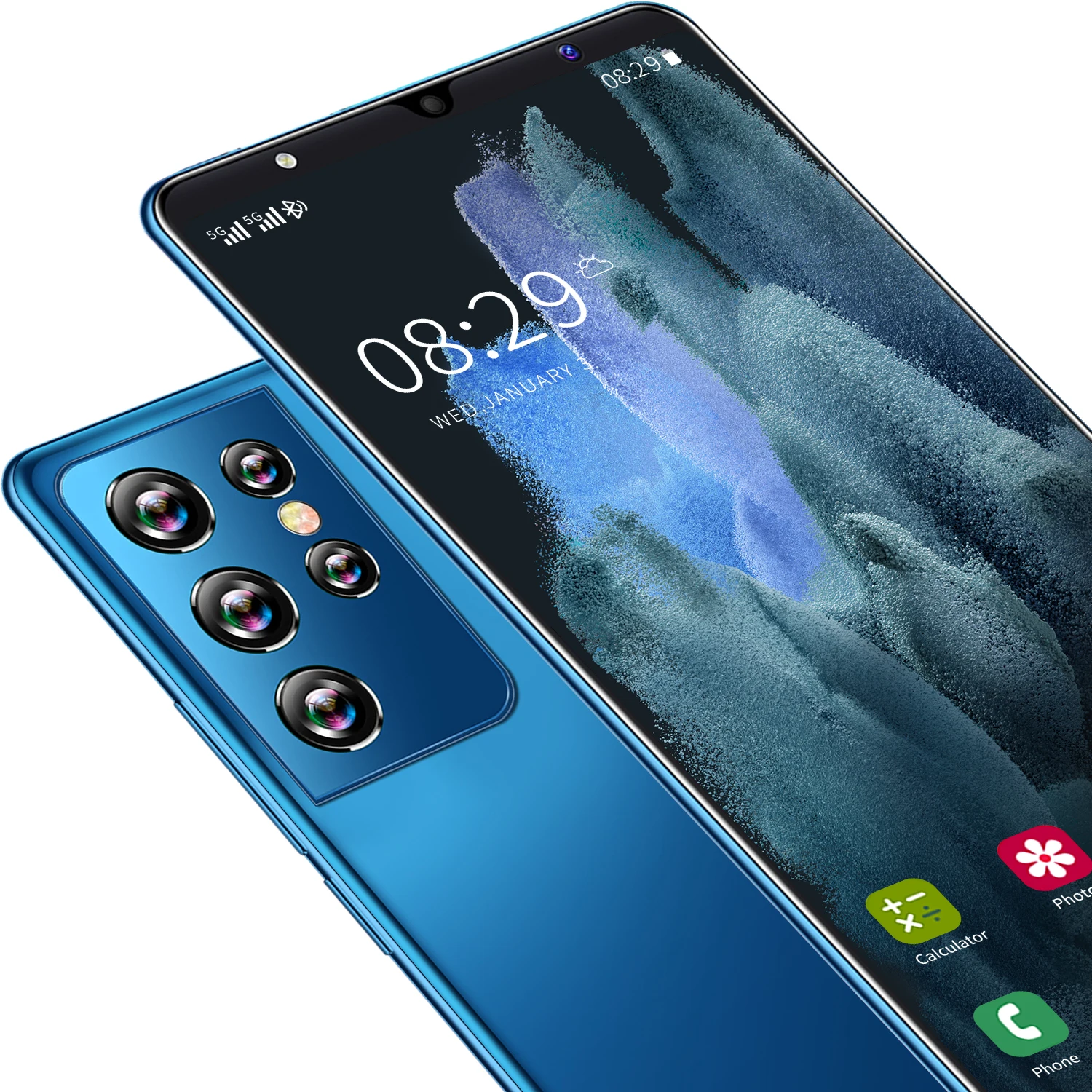 

new arrive mobile phone S21U touch screen hd screen one sim card face id 5000mAh mobile phones 4g cell phone