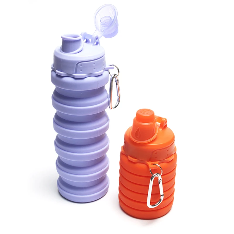 

Silicone Collapsible Water Bottle BPA Free Foldable Cup 500ml