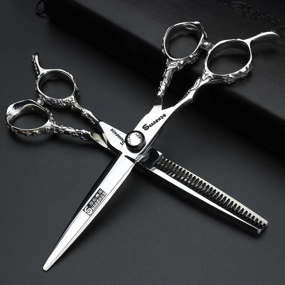 

Japan Professionals Silver Left hand scissors 6 Inch Thinning and Cutting scissors Hairdressing Scissors Very Sharp