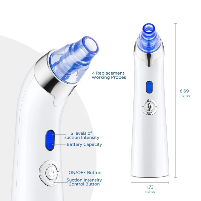 

Multi-functional Beauty Equipment Cute Mini Face Blackhead Remover Vacuum Pore Cleaner, Blue