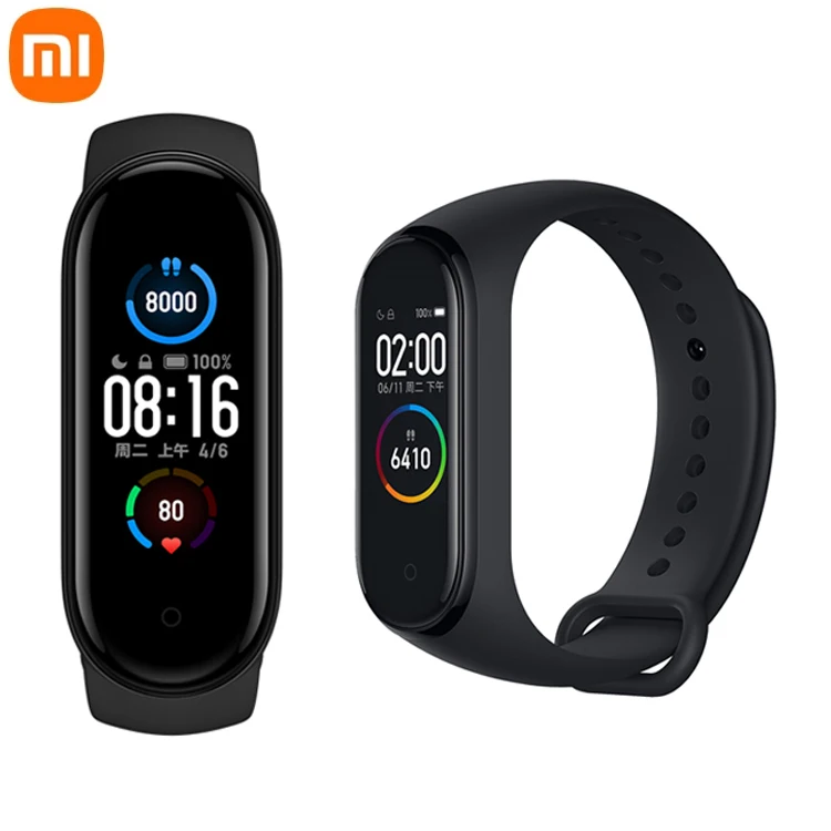 

Original Xiaomi Heart Rate Monitor Fitness Tacker Color Screen Watch Bracelet Smart Band M5 For Sale, Multicolor