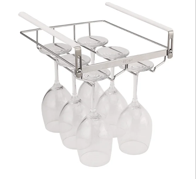 

Household stainless steel wine glass rack upside down wine glass rack hanging wine rack ornaments