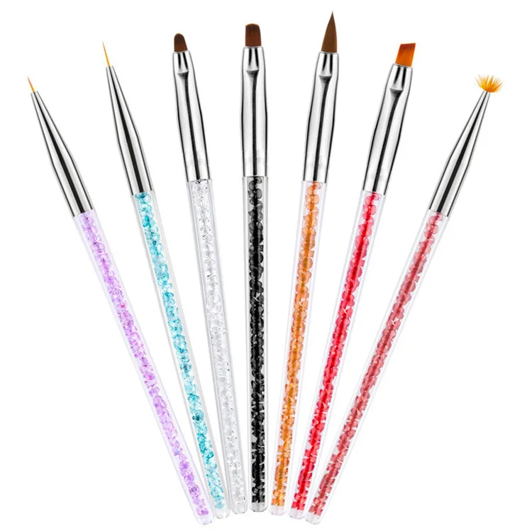 

Wholesale 7 pcs Painting Drawing Pen Brushes Nail Art Set for 3D Acrylic Powder Nail, Optional