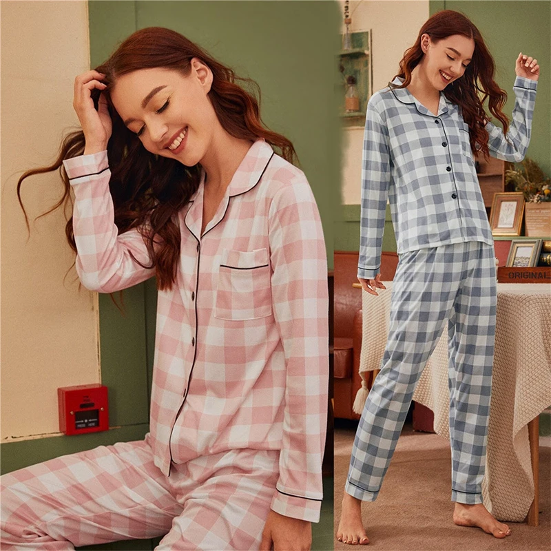 

Wholesale Luxury Pijamas Long Sleeve Satin Nightgown Plain Pyjama Set Women's Sleepwear Silk Pajamas For Women Set