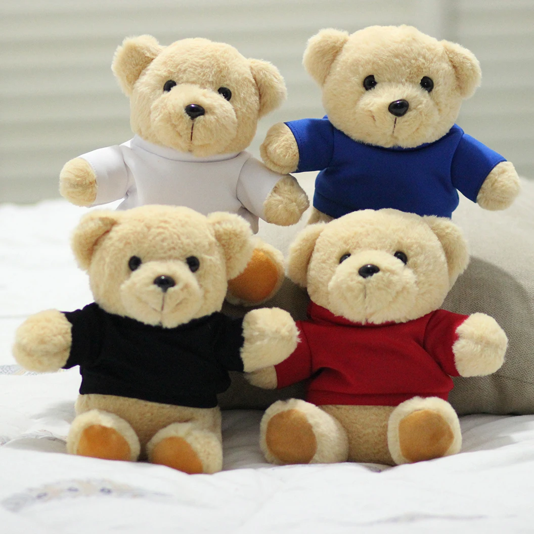 

CPC CE Wholesale Stuffed Animals Teddy Bear Plush Toy Custom Logo Plush Teddy Bear with Black White Shirts