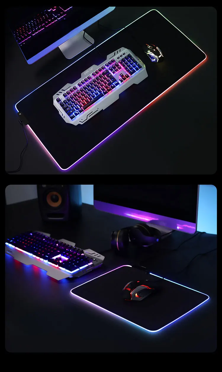 Custom Wholesale Large Xxl Led Rgb Computer Gaming Mousemat Mousepad ...