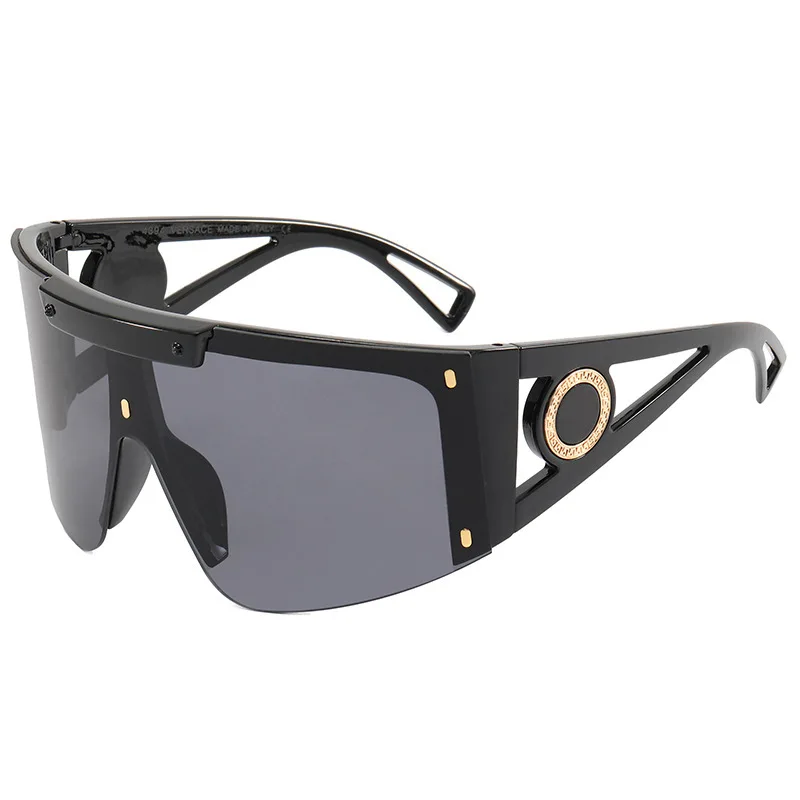 

Sunglasses women 2021 new fashion big frame one-piece glasses sunglasses