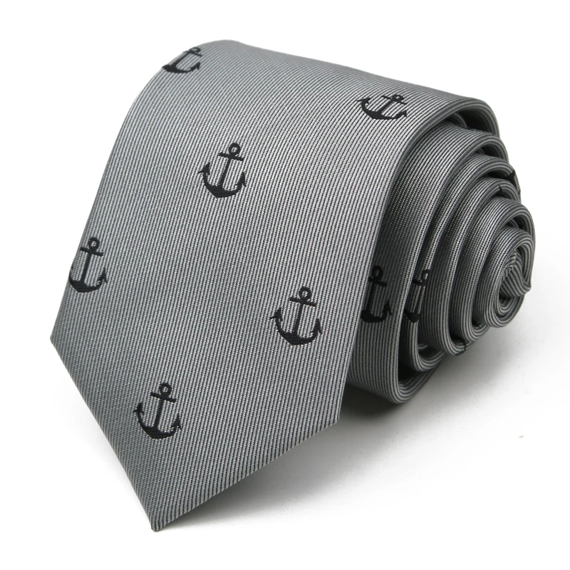Manufacture Handmade Custom Anchor Pattern Woven Neckties Suit Part Neck Tie for Men