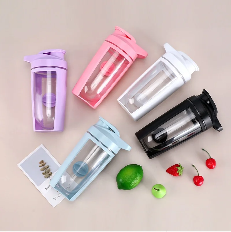 

Custom Logo Water Bottle Handle Lid Fitness Gym Protein Shaker Bottle