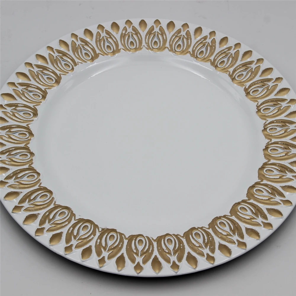

SHALL the mulino turquoise melamine plastic dinner charger plates