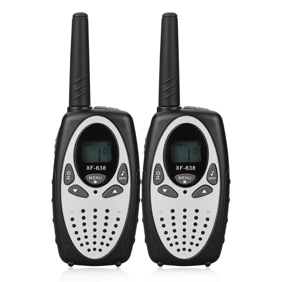 

Newest Design 2021 High Quality outdoor handheld portable wireless walkie talkie, Black / silver