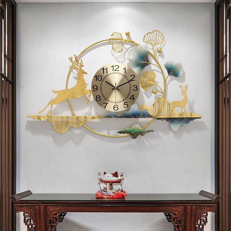 

Creative Landscape Home Decoration Wall Clock Light Luxury Wall Painting Wall Clock