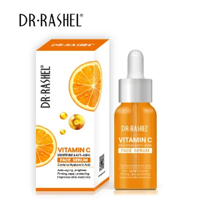 

DR RASHEL VC Series Natural Organic Skin Care Anti Aging Brightening Whitening Hyaluronic Acid Vitamin C Face Serum, Orange yellow